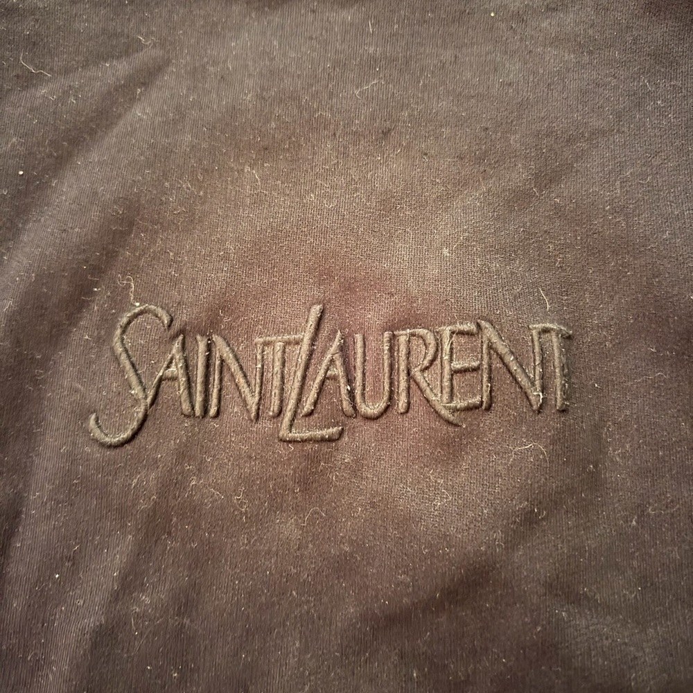 Saint Laurent Classic Black Tote Fleece FAIR HOLES - Picture 2 of 12
